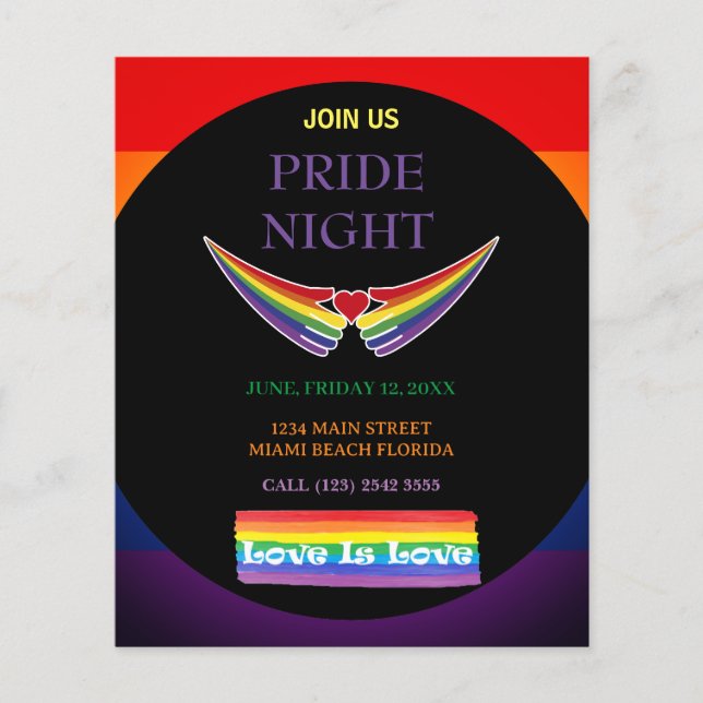 LGBT Pride Night Flyer  (Front)