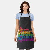 LGBT Pride Parents Accepting Im Your Mom Now Gay Apron (Worn)