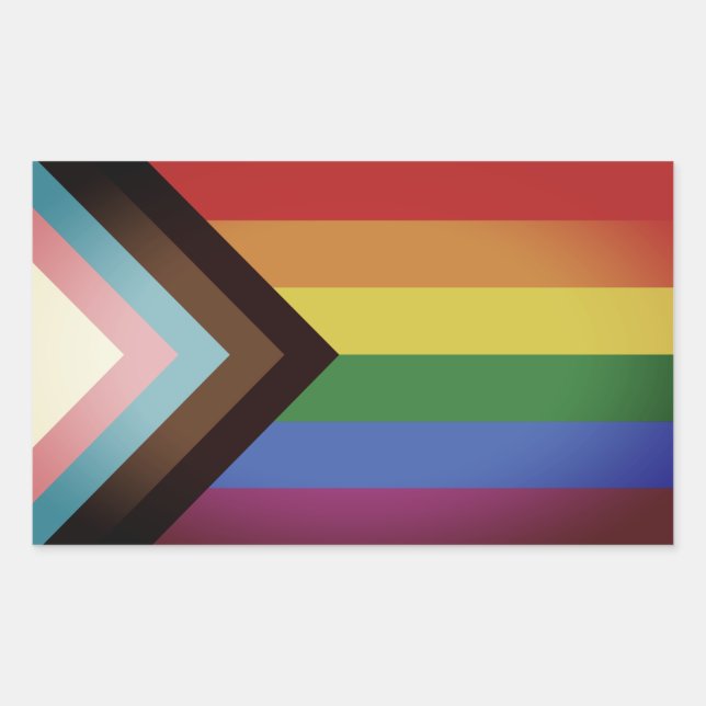 LGBT PRIDE (Progress Pride) Sticker (Front)