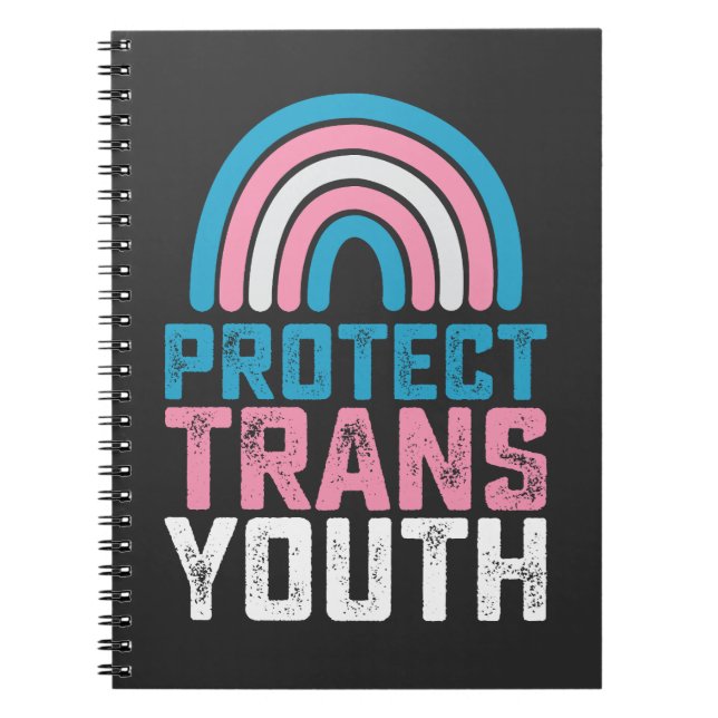 LGBT Pride Protect Trans Transgender Youth Kids Notebook (Front)