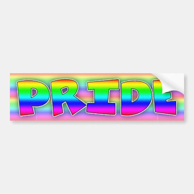 LGBT Pride Proud to be Gay Rainbow Bumper Sticker (Front)