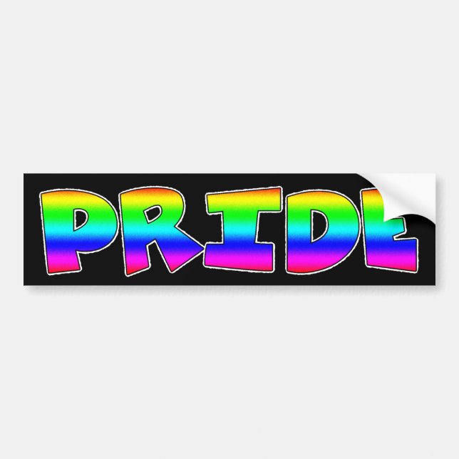LGBT Pride Proud to be Gay Rainbow Bumper Sticker (Front)