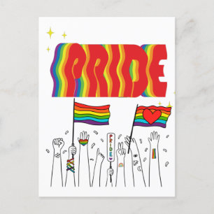 LGBT+Pride. Queer- gay love pride.   Postcard