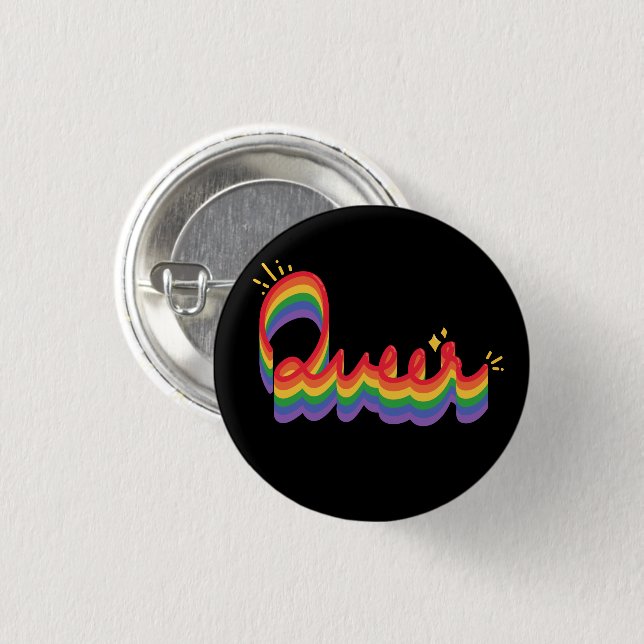 LGBT+ Pride. Queer love.           1 Inch Round Button (Front & Back)