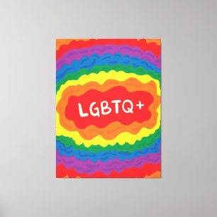 LGBT+pride. queer , rainbow colour.    Canvas Print