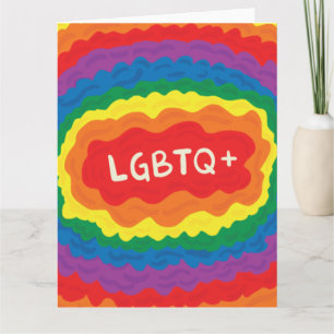 LGBT+pride. queer , rainbow colour. Card