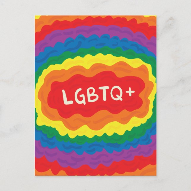 LGBT+pride. queer , rainbow colour.   Postcard (Front)