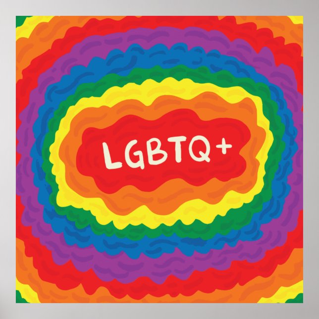 LGBT+pride. queer , rainbow colour.  Poster (Front)