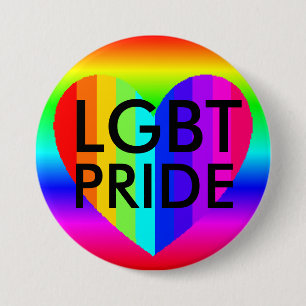 LGBT 'Pride" Rainbow Colours Button