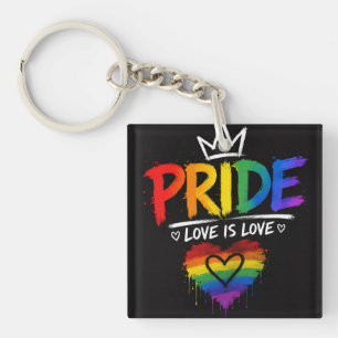 LGBT Pride Rainbow Design Keychain