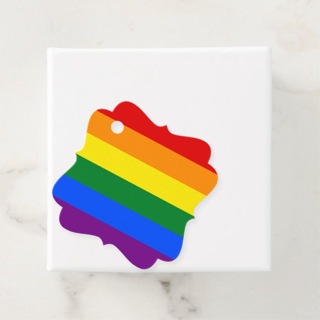 LGBT Pride Rainbow Favour Tags (In Situ)