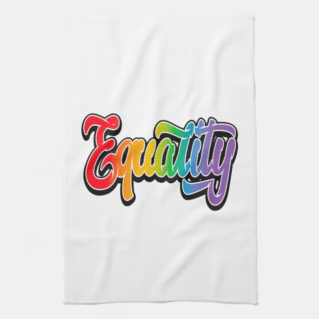 LGBT Pride Rainbow Flag Equality Kitchen Towel (Vertical)