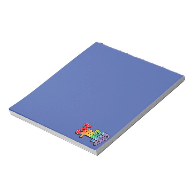 LGBT Pride Rainbow Flag Equality Notepad (Rotated)