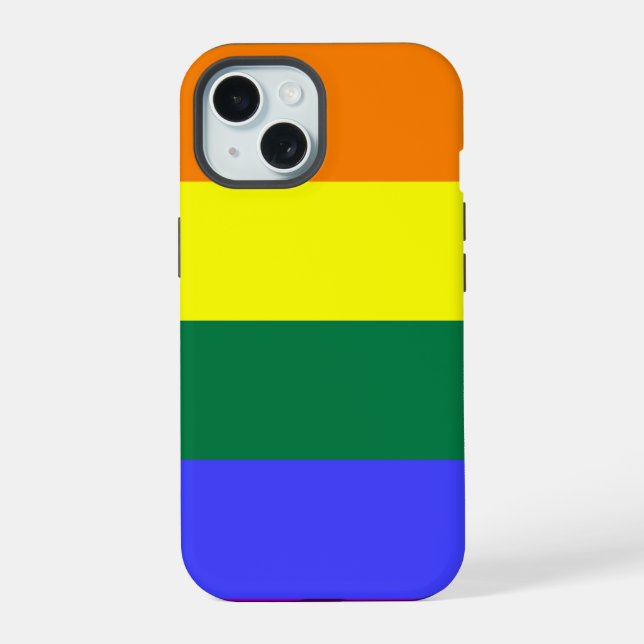 LGBT Pride Rainbow Flag iPhone 15 Case (Back)