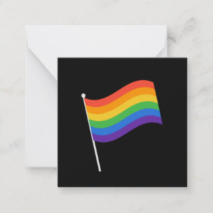 LGBT+pride. Rainbow flag Note Card