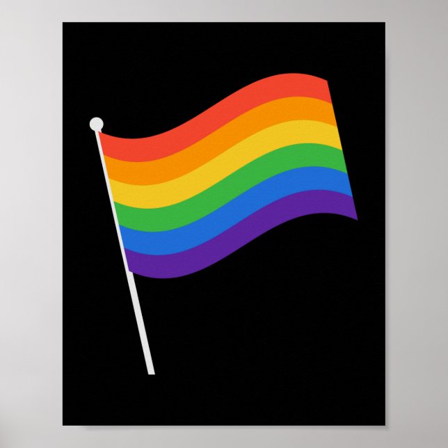 LGBT+pride. Rainbow flag  Poster (Front)