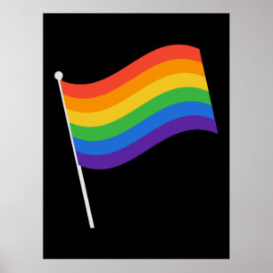LGBT+pride. Rainbow flag    Poster