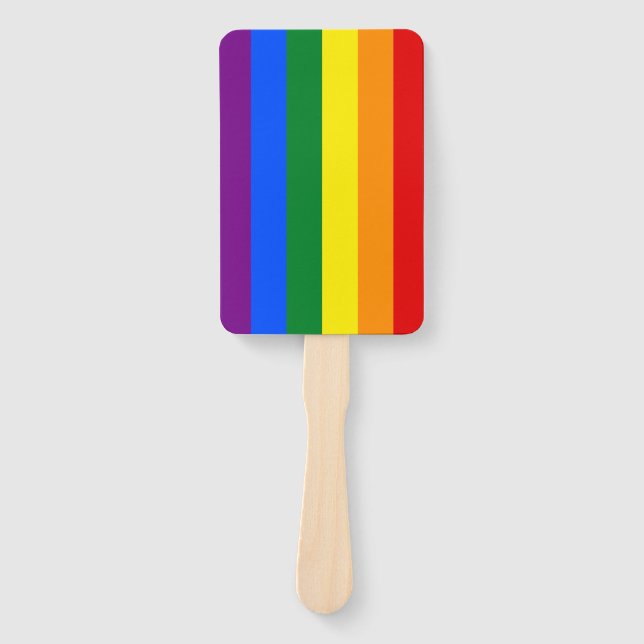 LGBT Pride Rainbow Hand Fan (Front)