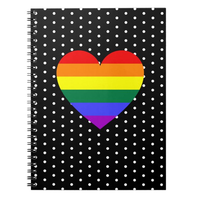 LGBT Pride Rainbow Heart Notebook (Front)
