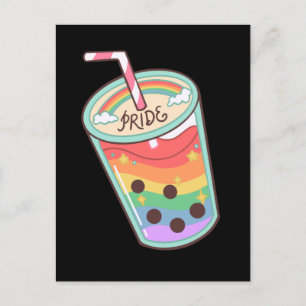 LGBT+pride. Rainbow love shake.  Postcard