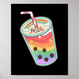 LGBT+pride. Rainbow love shake. Poster