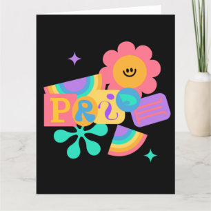 LGBT+pride. Rainbow love. Sunflower love. Thank You Card