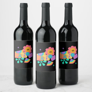 LGBT+pride. Rainbow love. Sunflower love. Wine Label