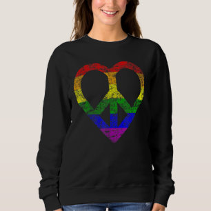 Lgbt Pride Rainbow Peace Lgbtq Support Lesbian Gay Sweatshirt