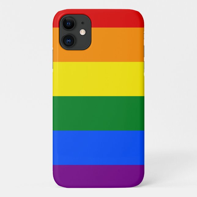 LGBT Pride Rainbow Stripes Case-Mate iPhone Case (Back)