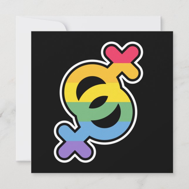 LGBT+Pride. Rainbow.     Thank You Card (Front)