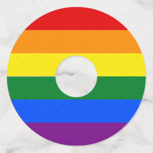 LGBT Pride Rainbow Wine Glass Tag