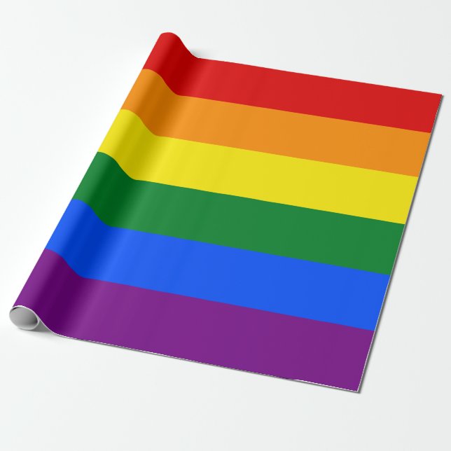 LGBT Pride Rainbow Wrapping Paper (Unrolled)