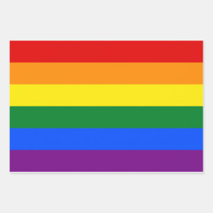 LGBT Pride Rainbow Wrapping Paper Sheet