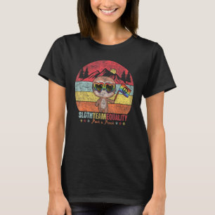 Lgbt Pride Sloth Team Equality Rainbow Flag Suppor T-Shirt