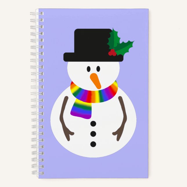 LGBT+ Pride Snowman Notebook (Front)