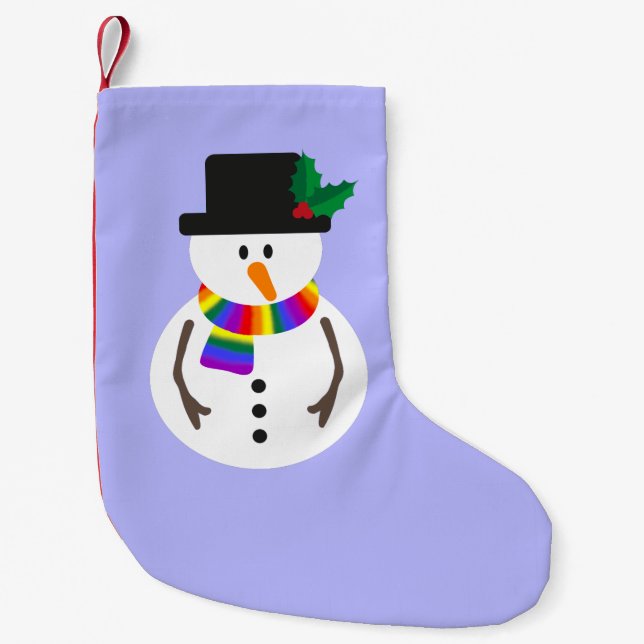LGBT+ Pride Snowman Stocking (Front)