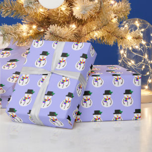 LGBT+ Pride Snowman Wrapping Paper