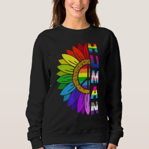 Lgbt Pride Social Movement Human Peace Sunflower Sweatshirt
