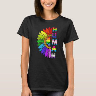 Lgbt Pride Social Movement Human Peace Sunflower T-Shirt
