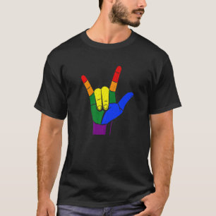 Lgbt Pride Social Movement Women Men Hand Sign T-Shirt