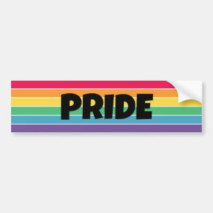 LGBT Pride Sticker   Rainbow Stripe