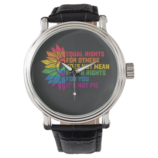 LGBT Pride Sunflower Equal Rights For Others Watch (Front)