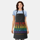 LGBT Pride Support Drag Is Art Not A Crime Apron (Worn)