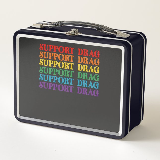 LGBT Pride Support Drag Is Not A Crime Metal Lunch Box (Front)