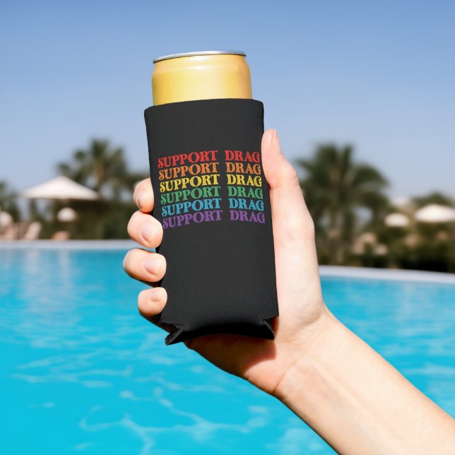 LGBT Pride Support Drag Is Not A Crime Seltzer Can Cooler (In Situ Pool)