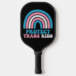 LGBT Pride Support Protect Trans Kids Pickleball Paddle