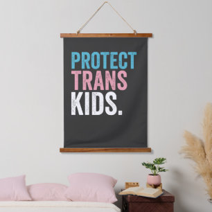 LGBT Pride Support Protect Trans Kids Vintage Hanging Tapestry