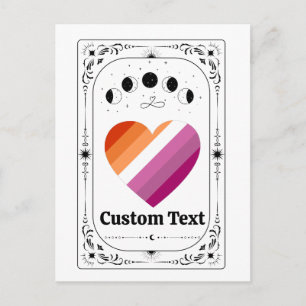 LGBT Pride Tarot Lesbian Queer Rainbow Zodiac Love Postcard