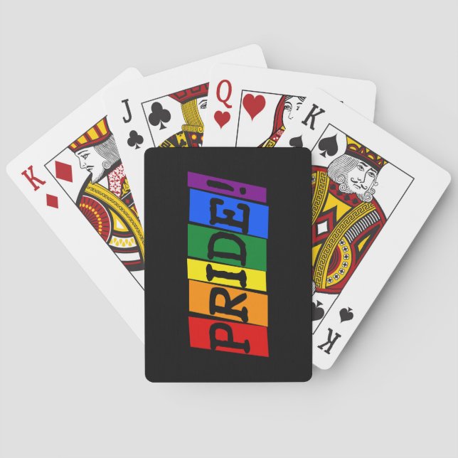 LGBT pride text sign Playing Cards (Back)