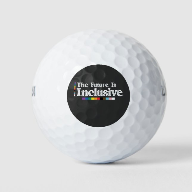 LGBT Pride The Future Is Inclusive Gay Lesbian Golf Balls (Front)